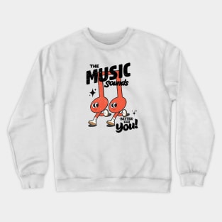 Gift for Music Lovers - Music Gift for Her - Valentines Day - Gift for Musician Crewneck Sweatshirt